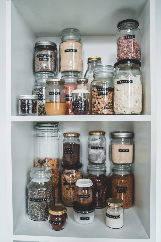 Jars being reused in a sustainable way